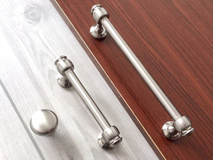 3.5" 6" Centers silver Cabinet Bar Pulls