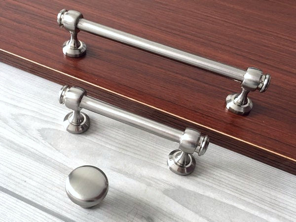 3.5" 6" Centers Nickel Cabinet Bar Pulls