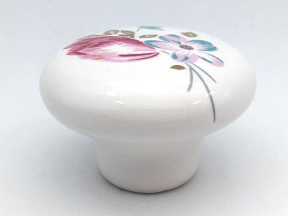 Ceramic Cabinet Knobs, Kitchen Drawer Pulls Hardware, Floral Gingham Checkered