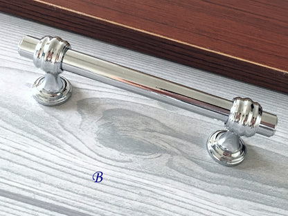 Polished Chrome Cabinet Pulls Bar Handles Modern Solid
