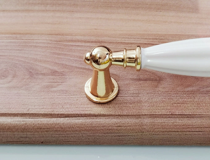 3.75" 5" 6.25" White Ceramic Handles - Elegant Kitchen Hardware