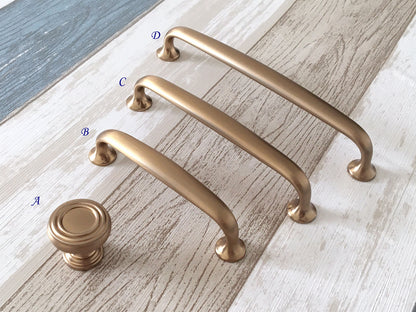 Champagne Gold Bronze Cabinet Pulls Drawer Handles Kitchen Hardware