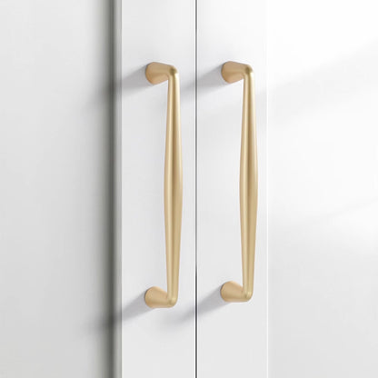Brushed Gold Modern Wardrobe D Pulls - 3" to 12.5"