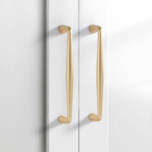 Brushed Gold Modern Wardrobe D Pulls - 3" to 12.5"