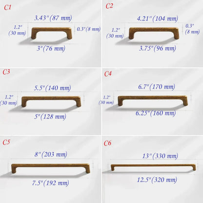 Aged Brass Cabinet Pull Handles Hardware Kitchen Knobs Dresser Drawer Pulls 