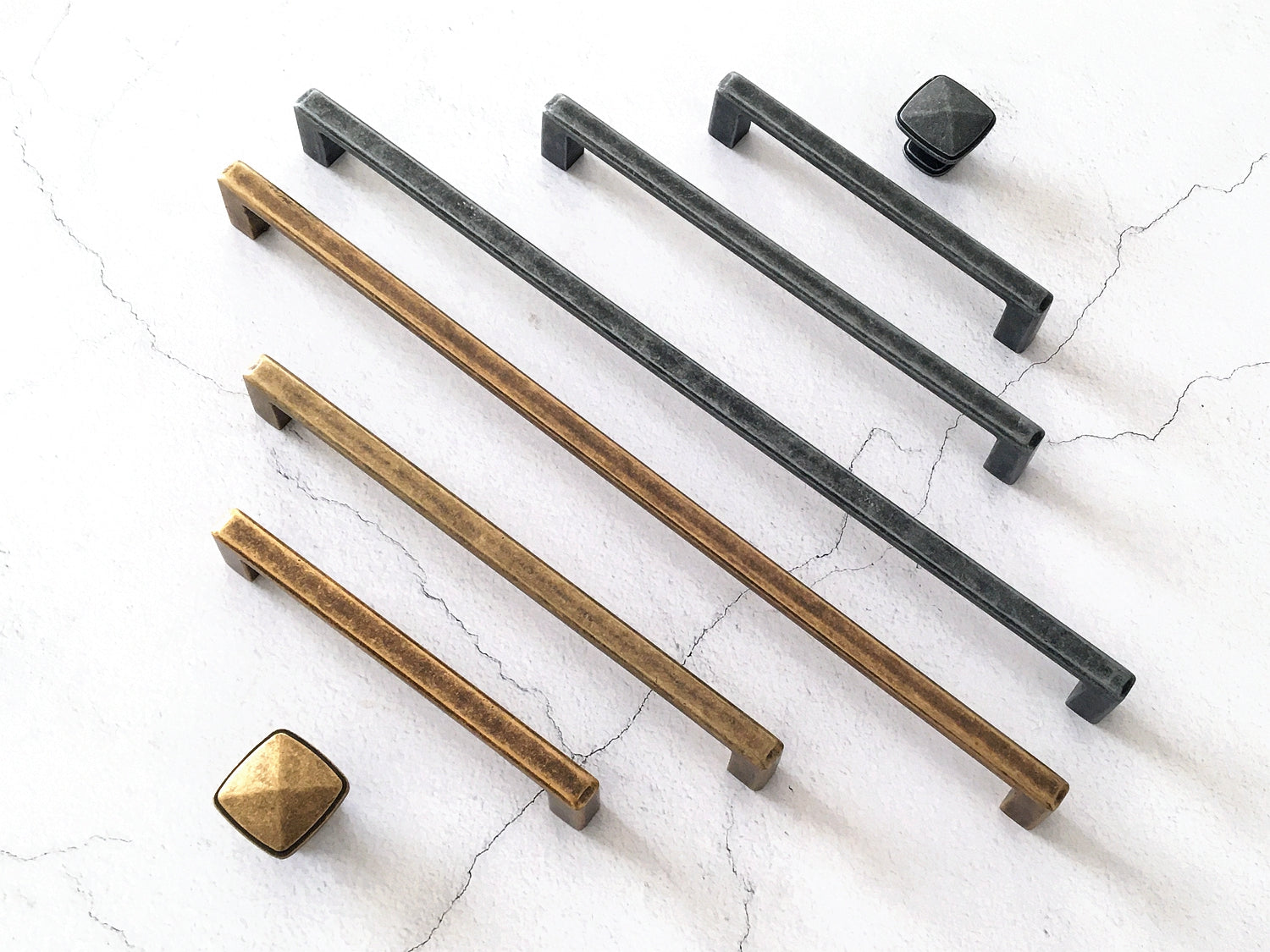 Antique Bronze Cabinet Handles Hardware Kitchen Dresser Drawer Pulls Mid Century Modern