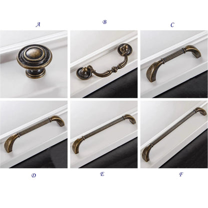 Antique Bronze Drawer Handles Rustic Kitchen Cabinet Hardware Classic