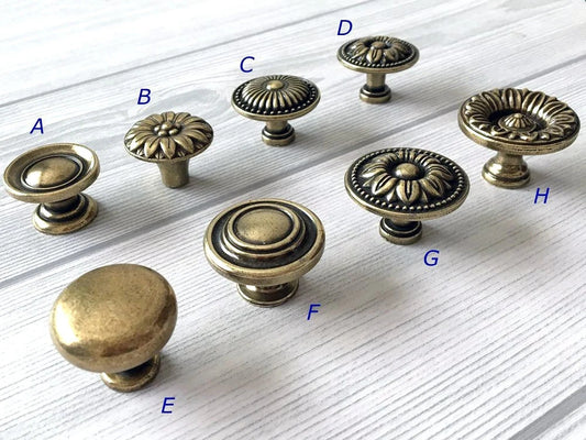 Antique Bronze Drawer Knob Cabinet Pull Lynns Hardware