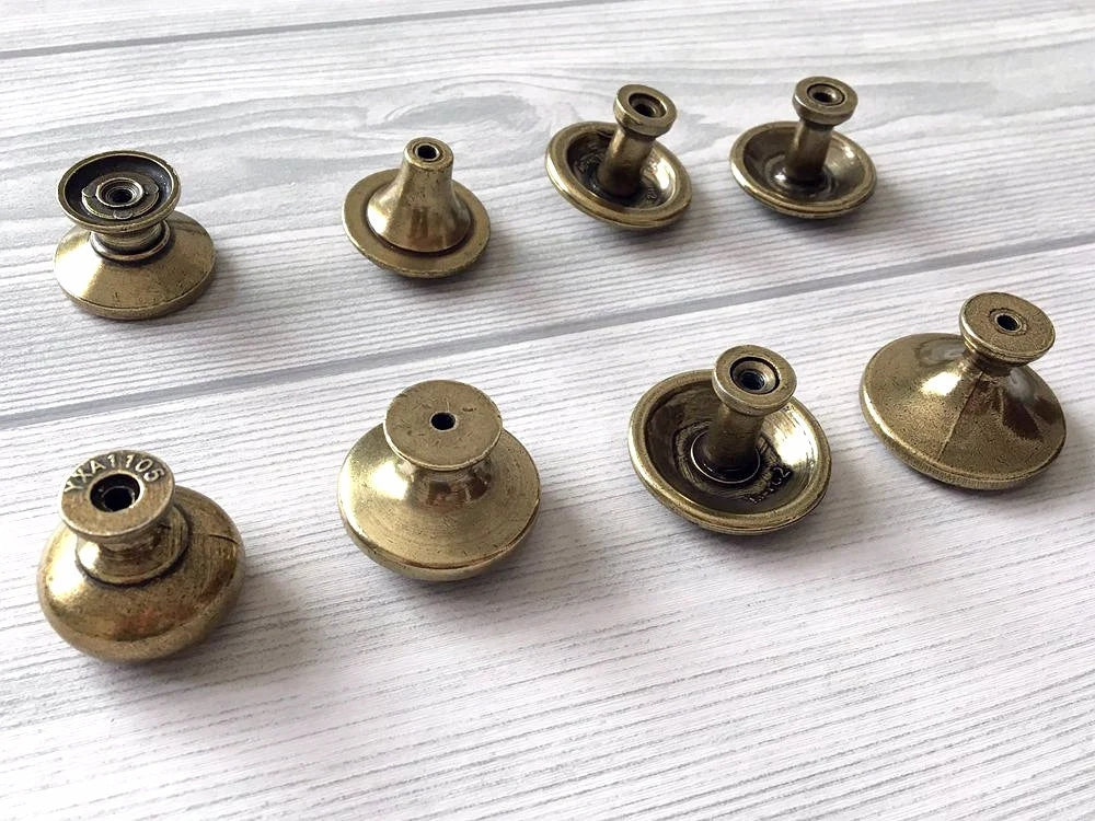 Antique Bronze Dresser Drawer Knobs MCM Retro Cabinet Hardware