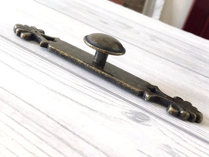 Antique Bronze Knob Backplate Cabinet Pull Dresser Drawer Knobs Retro Kitchen Hardware
