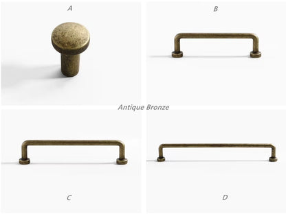 Antique Bronze Retro Shabby Chic Slim Dresser Drawer Pulls Cabinet Handles