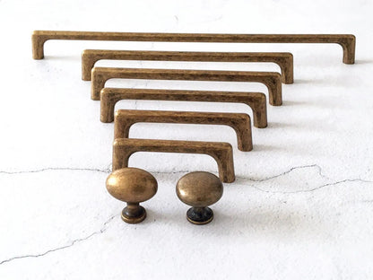 Antique Bronze Simple Kitchen Cabinet Handles Dresser Drawer Pulls Lynns Hardware
