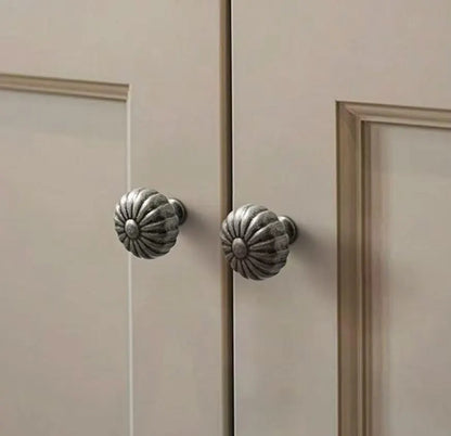 Antique Pewter Pumpkin Cabinet Knobs