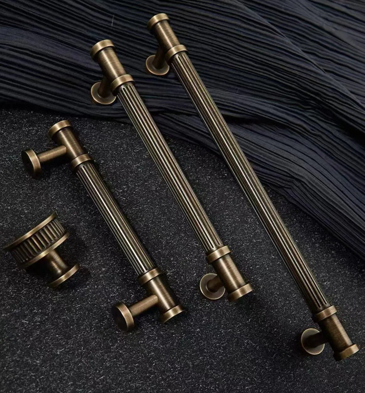 antique bronze kitchen handles for retro vintage interiors