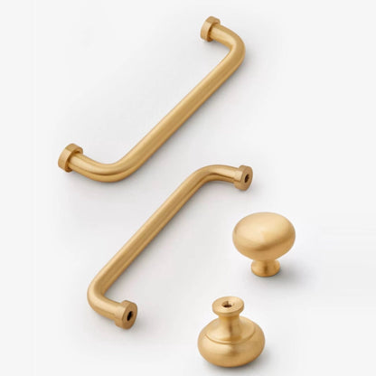 Brushed Brass Cabinet Pulls Gold Ball Drawer Knob Minimalist Lynns Hardware