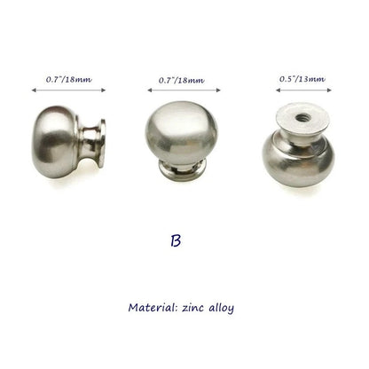 Nickel Cabinet Knobs, Egg Drawer Pulls, Modern Kitchen Hardware