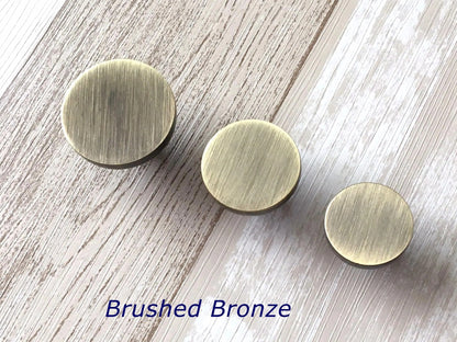 Circle Cabinet Pulls, Round Drawer Knobs, Gold Black Bronze Nickel, Kitchen Hardware