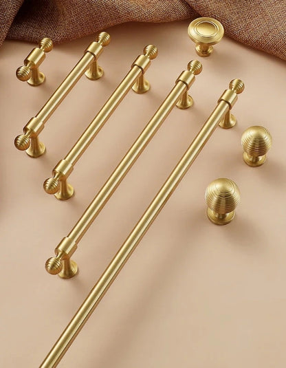 Beehive Brass Cabinet Hardware Brushed Gold Lynns Hardware