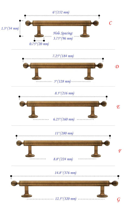 Beehive Cabinet Pulls Brass Antique Bronze