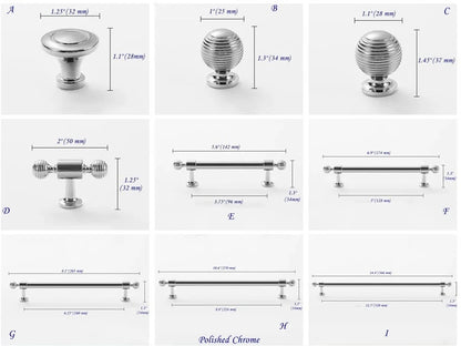 Beehive Silver Brass Cabinet Handle Knob Lynns Hardware