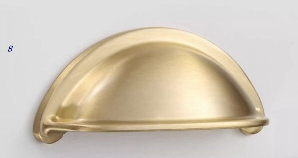 3" Brass Cup Drawer Pull - 8 Finishes | Modern Cabinet Hardware