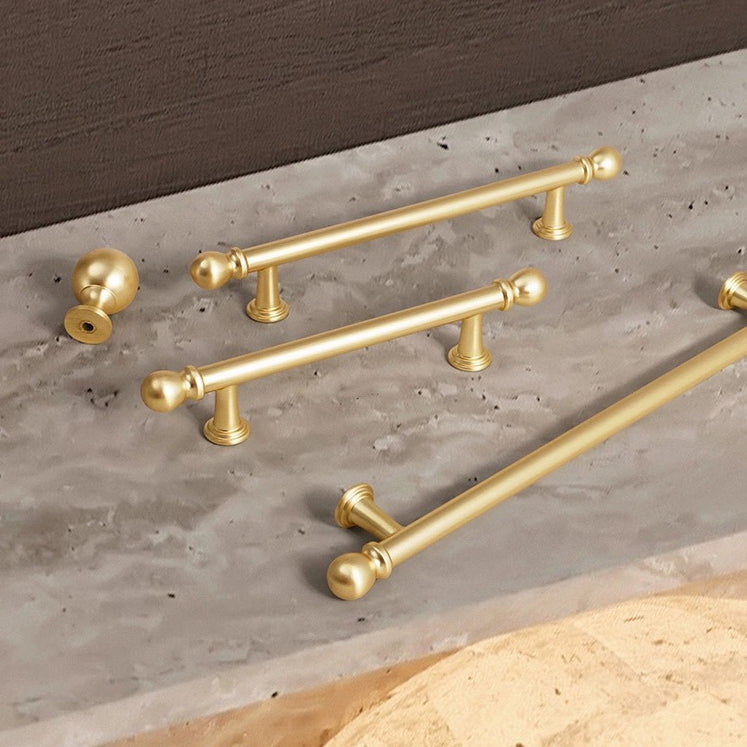 3.75" 5" 7.5" Luxury Gold Euro Bar Handle - Mid Century Modern