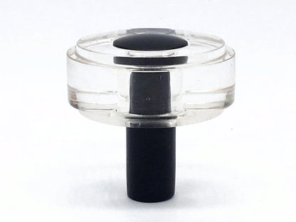 clear Acrylic and black Drawer Pull 

