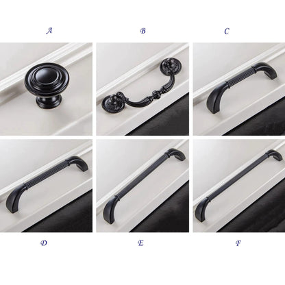 Black Drawer Handles Retro Kitchen Cabinet Hardware