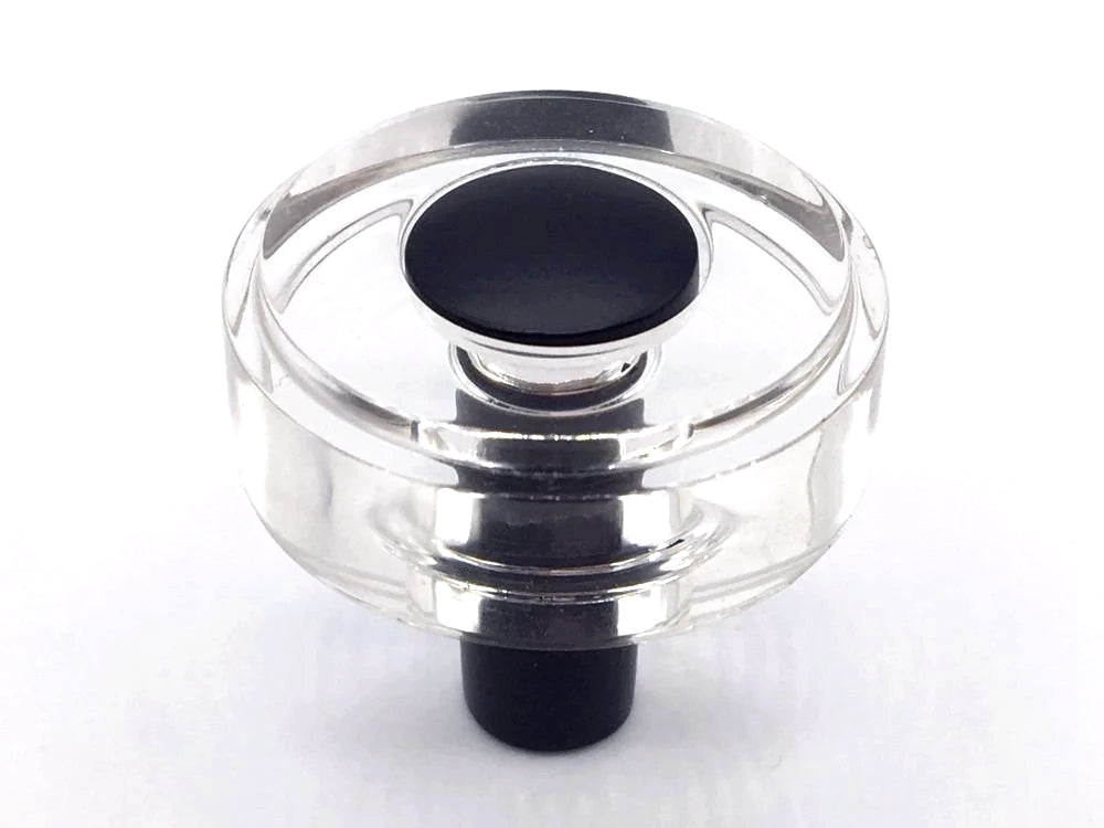 Black Drawer Knobs Acrylic Cabinet Pulls Kitchen Hardware Clear