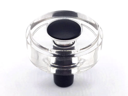 Black Drawer Knobs Acrylic Cabinet Pulls Kitchen Hardware Clear