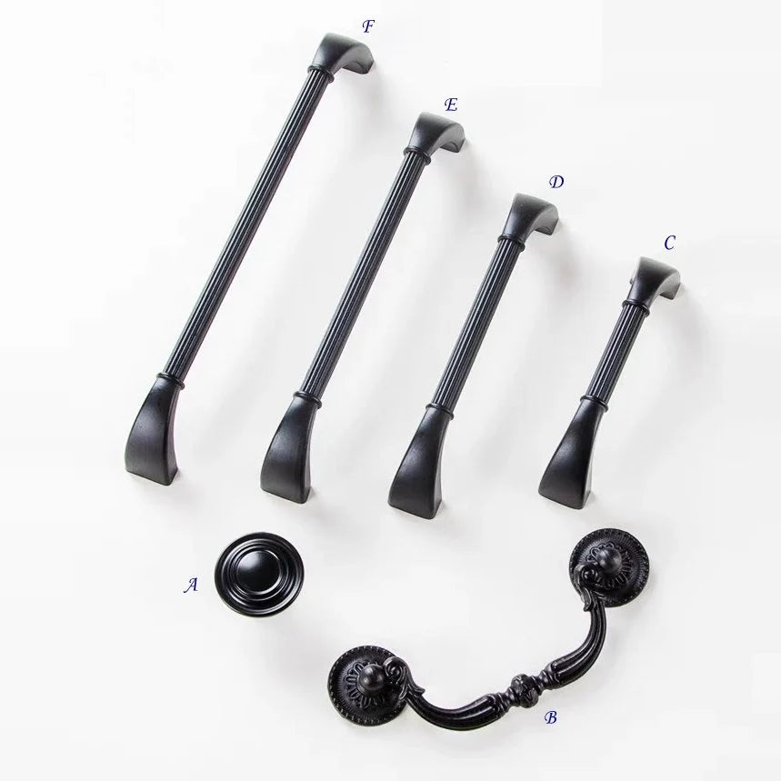 Black Drawer Pulls Handles Lynns Hardware Cabinet Door Handle