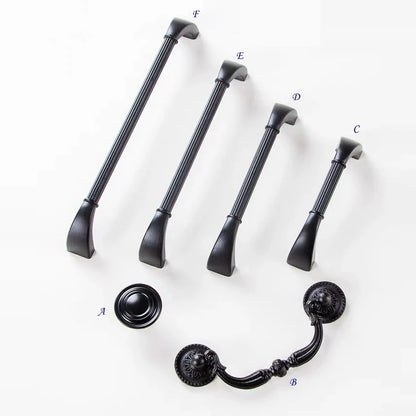 Black Drawer Pulls Handles Lynns Hardware Cabinet Door Handle