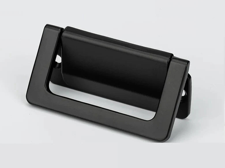 Black Drawer Pulls Rectangular Backplate