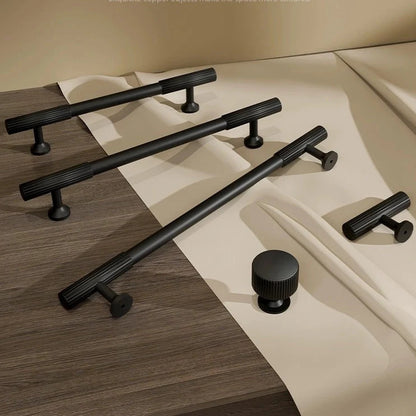 Black Fluted Brass Cabinet Pulls Lynns Hardware