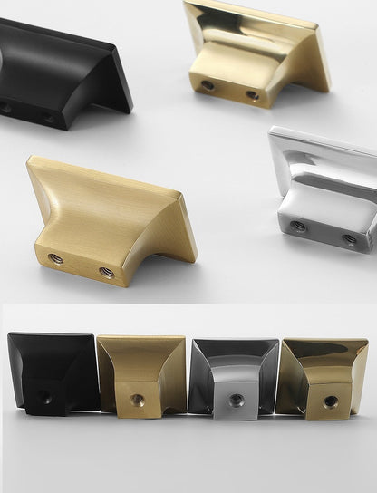 Square Knob Rectangular Cabinet Pulls Lynns Hardware Gold Nickel Black Bronze