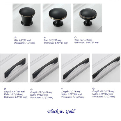 Brass Cabinet Handles, Black Gold Coffee Bronze, Drawer Pulls | Kitchen Hardware