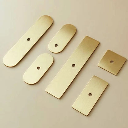 Brass Backplate for Drawer Knobs Cabinet Pulls Brushed Gold Lynns Hardware