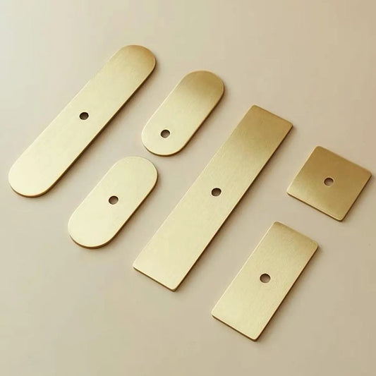 Brass Backplate for Drawer Knobs Cabinet Pulls Brushed Gold Lynns Hardware