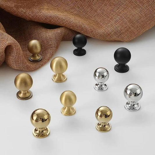 brass ball cabinet hardware drawer pulls solid