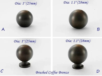 Brass Ball Drawer Pulls Coffee Bronze lynns Hardware