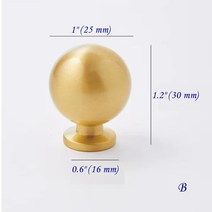 brass ball knobs 25 mm