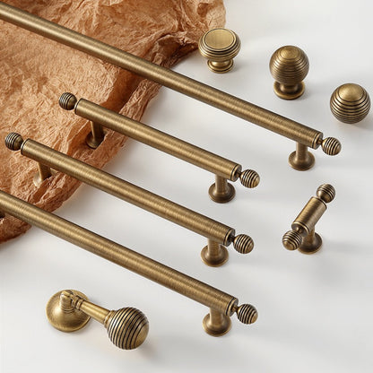 Brass Beehive Bronze Cabinet Pull Handles Dresser Drawer Knobs Solid Kitchen Hardware