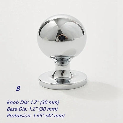 Brass Cabinet Knob Silver Drawer Pull Lynns Hardware