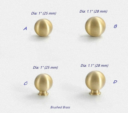 Brass Cabinet Knobs Brushed Gold Lynns Hardware