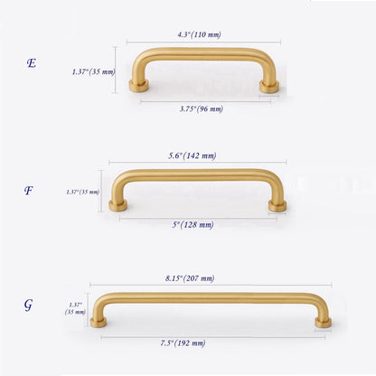 brushed brass cabinet handles