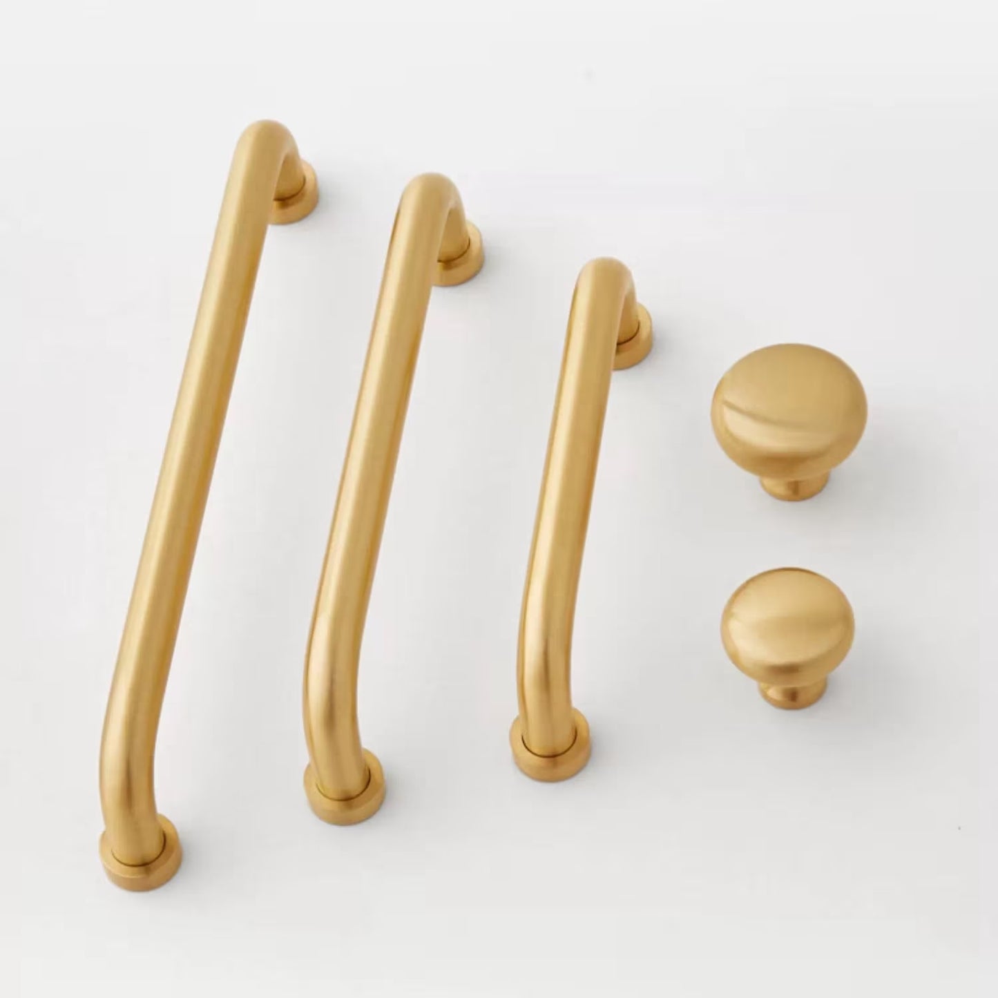 brushed brass cabinet pull knobs