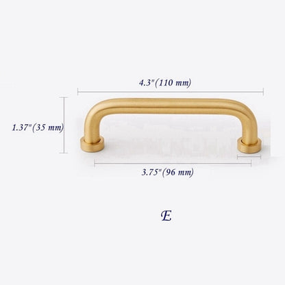 brushed brass cabinet pulls 96 mm