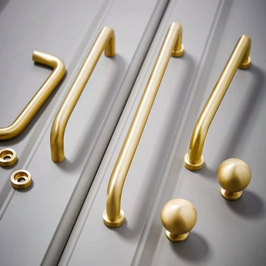 brushed brass cabinet pulls