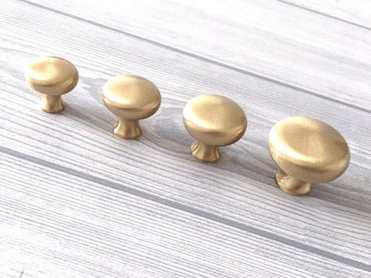 Brushed Brass Knobs Solid