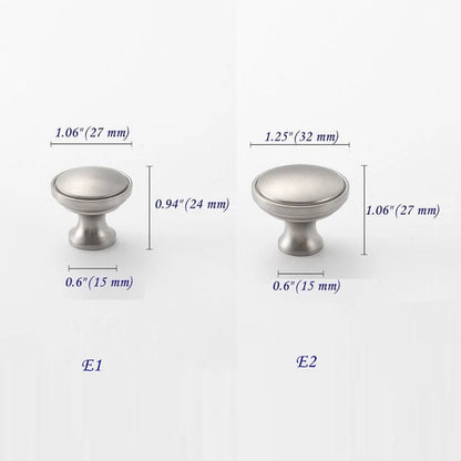 Brushed Nickel Brass Circle Drawer Knobs Pulls Minimalism Kitchen Cabinet Hardware
